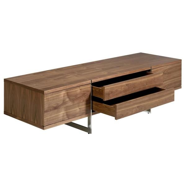 Angel Cerdá TV Stand Walnut and Chromed Steel 3045