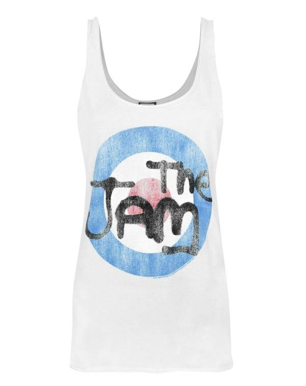 Vanilla Underground Amplified Clothing Womens White The Jam Logo Vest