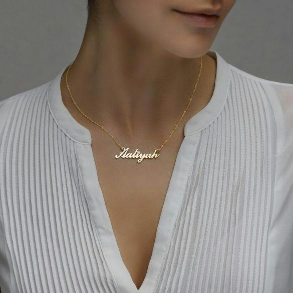 Christopher James of London Carrie Style Personalised Name Necklace With Diamond