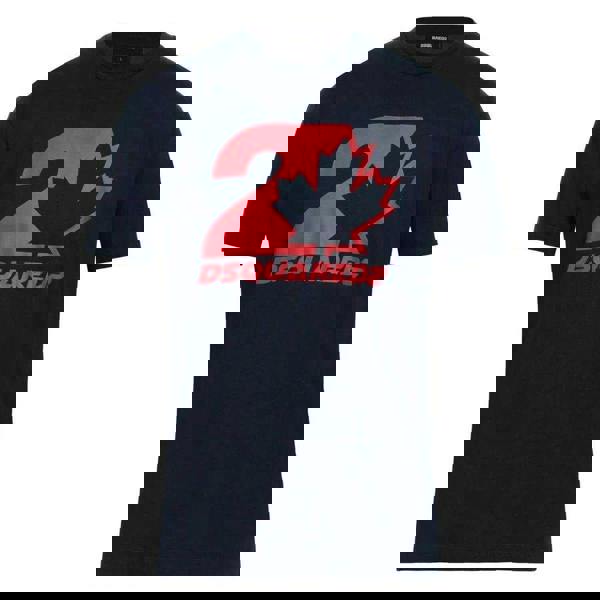 DSquared2 Unisex Adult Maple Leaf Cool Fit T-Shirt - Dark Navy - 