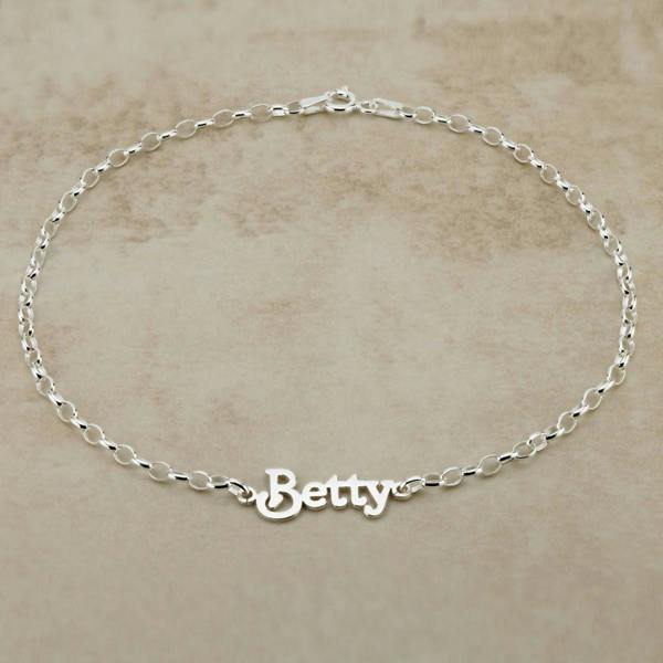 Christopher James of London Sterling Silver Name Anklet