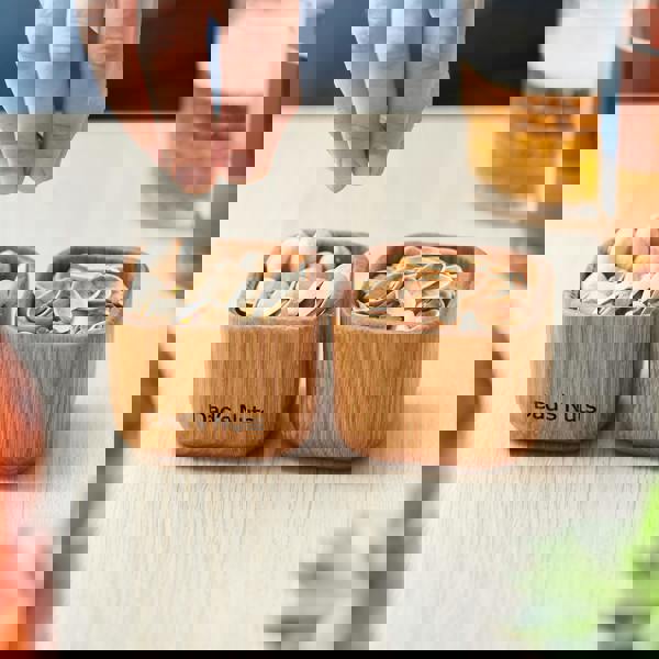 MijMoj Design Personalised Solid Oak Pinch Pot Or Pot Set