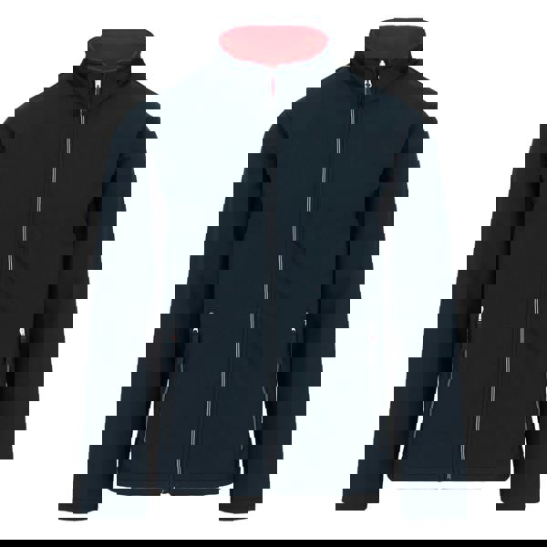 Regatta Mens Ascender Plain Double Layered Soft Shell Jacket - Navy/Classic Red