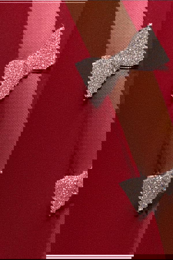 Bow Embellished Strapless Mermaid Maxi Dress - Wine DR4422