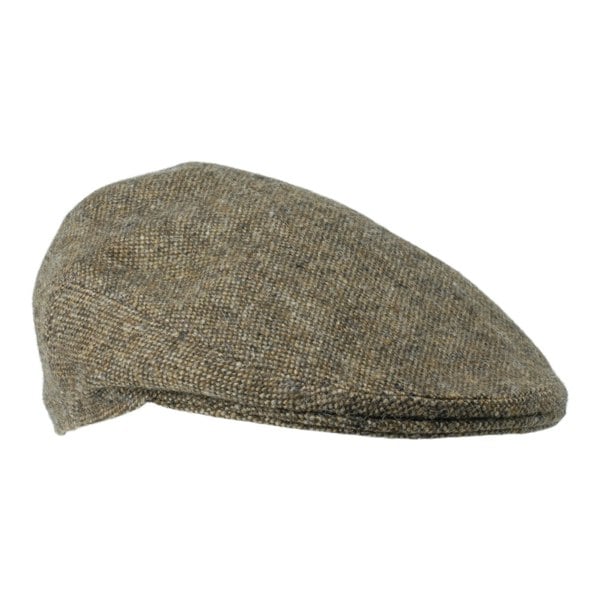 Gamble & Gunn Dolton Molloy & Sons Irish Donegal Tweed British Made Seagrass Brown Flat Cap