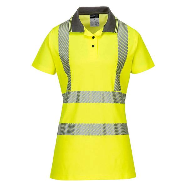 Hi-Vis Women's Cotton Comfort Pro Polo Shirt S/S Portwest