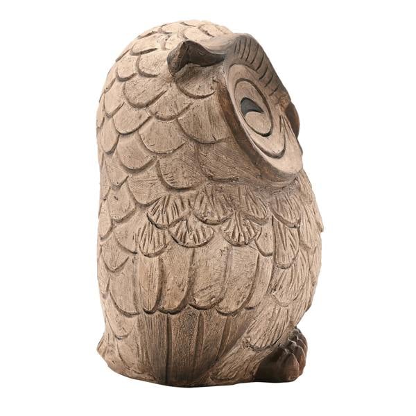 Country Living Wood Effect Resin Owl Sleeping