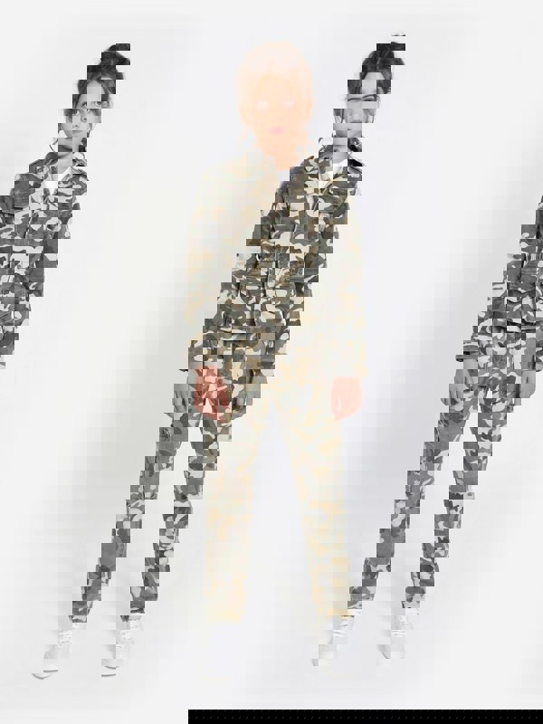 DL1961 Girls Rocco Camouflage Jacket in Green