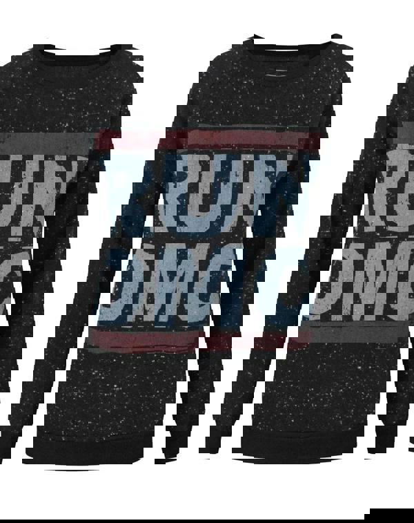 Amplified Clothing Womens Grey Run Dmc Logo Sweatshirt