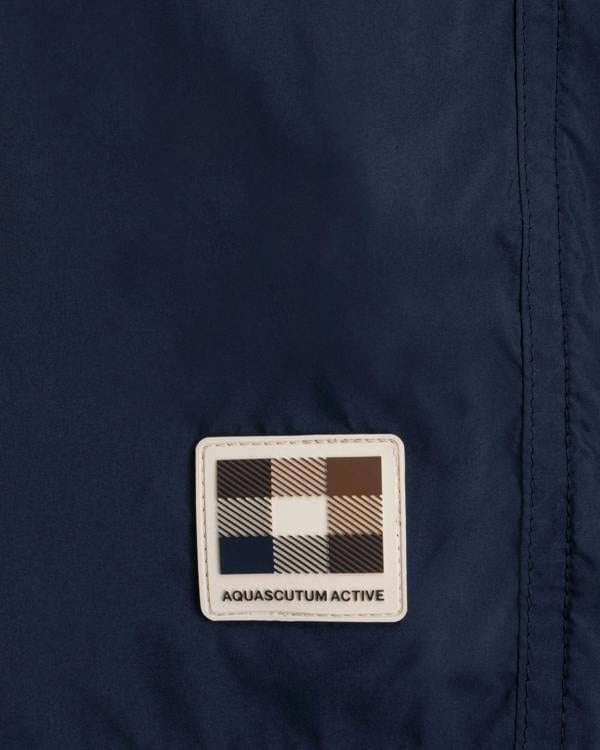 Aquascutum Mens Club Check Pocket Beach Shorts - Navy 11