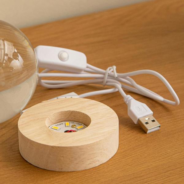 Samuel Alexander 10cm USB Powered Etched Candle Christmas Light up Globe