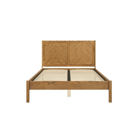 Wyld Haus Dungarvan 5ft King Size Chevron Zig Zag Natural Wood Bed