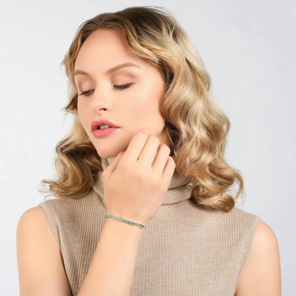Adjustable Light Blue Bracelet for Women - namana.london