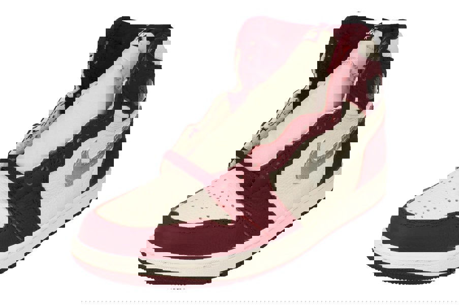 Nike Air Jordan 1 Retro High Og Mens Basketball Trainers 555088  555088 - Bordeaux Silver White 611 - Photo 0