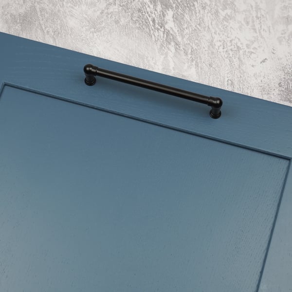 Handle & Home Black Industrial Pipe Style Cabinet D Bar Handle