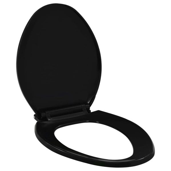 Berkfield Soft-close Toilet Seat with Quick-release Design Black