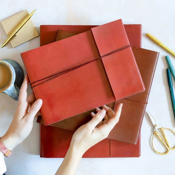 Paper High Distressed Leather Photo Album