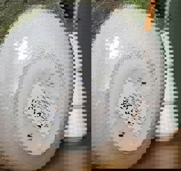 Samuel Alexander 20cm Battery Operated Light up Robin Crackle Glass Ball with 15 Warm White LEDs