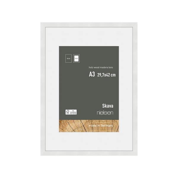nielsen Skava Oak Wooden Picture Frame with White Mount