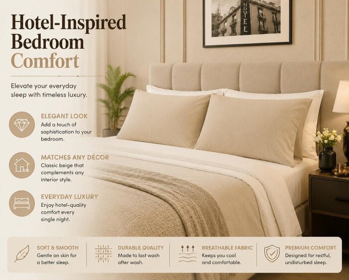 Night Zone 180 Thread Count Percale Pillowcases Pair – Crisp Easy Care Bed Linen