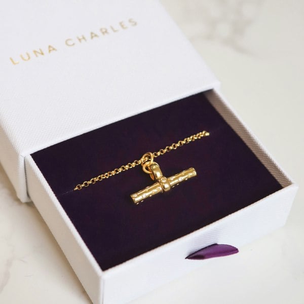 Luna Charles Lola T-Bar Bracelet | 18k Gold Plated