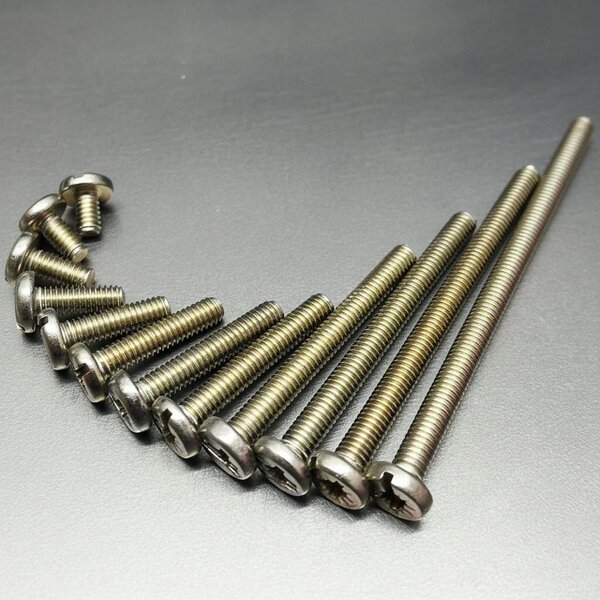 Fixaball M2 Machine Screws Slotted Pan A2 304 Stainless Steel