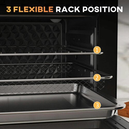 Bobobiy 20L 90-230℃ Mini Convection Oven, with Air Fry Function - Black