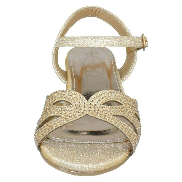 Spot On Girls Spot On Mid Heel Glitter Sandals H1111