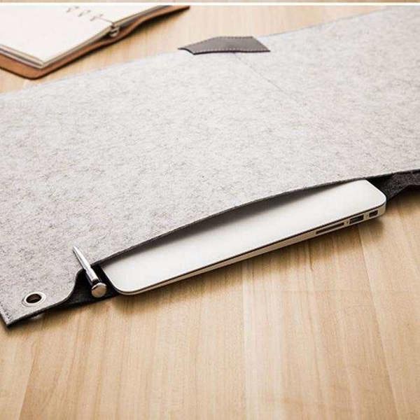 Accuratus Felt Computer Mouse Pad / Laptop Desk Pad & Mouse Mat with Pen & Paper Compartment