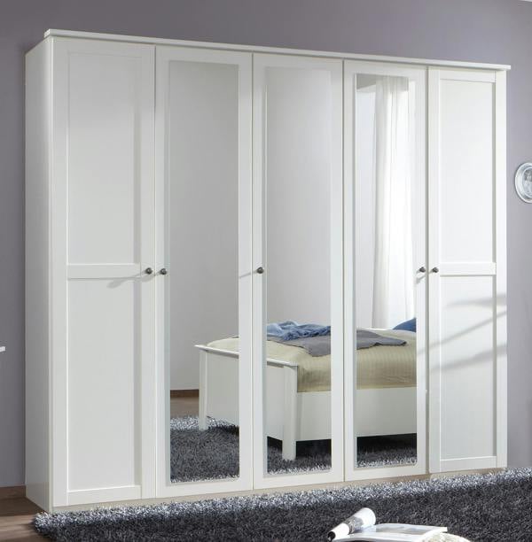 Chalet White 5 Door Wardrobe