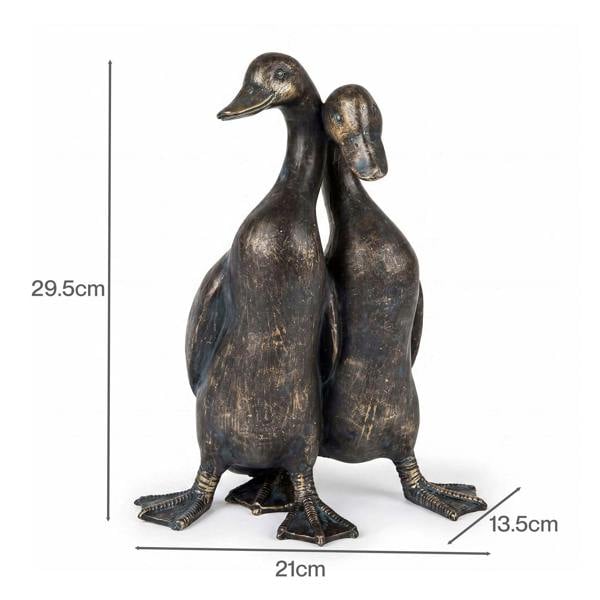 Levede&nbsp; Outdoor Resin Duck Sculpture Garden Ornaments Patio Yard&nbsp; Bronze color