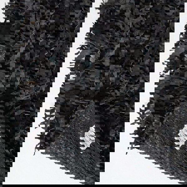 HOMESCAPES Dallas Leather Shaggy Rug