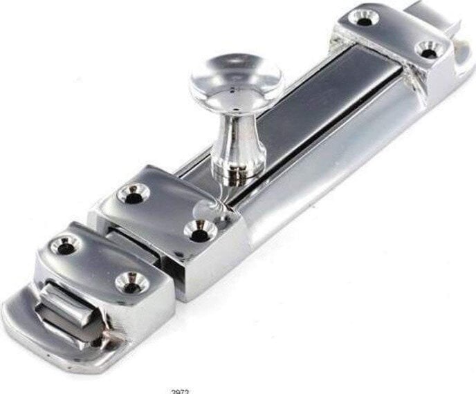 Securit 2xBRIGHT Chrome Plate Heavy Duty Sliding Door Bolt 100mm