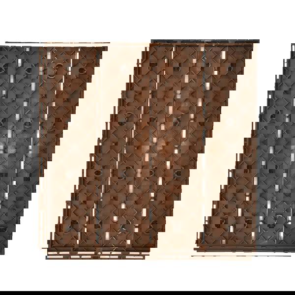 Nicoman Pack of 12 Polydeck PVC Decking Tiles - Brown