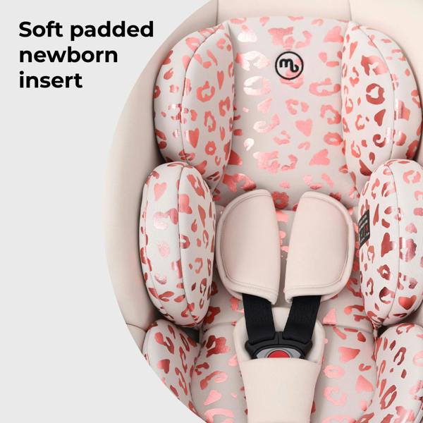 My Babiie MBCS02LT i-Size Infant Carrier Car Seat and ISOFIX Base - Blush Leopard