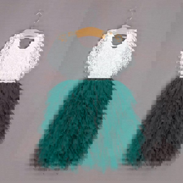 Hunter Green Princess Flutter Dress