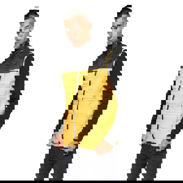 Crosshatch Mens Presnell High-Neck Gilet - Yellow - 