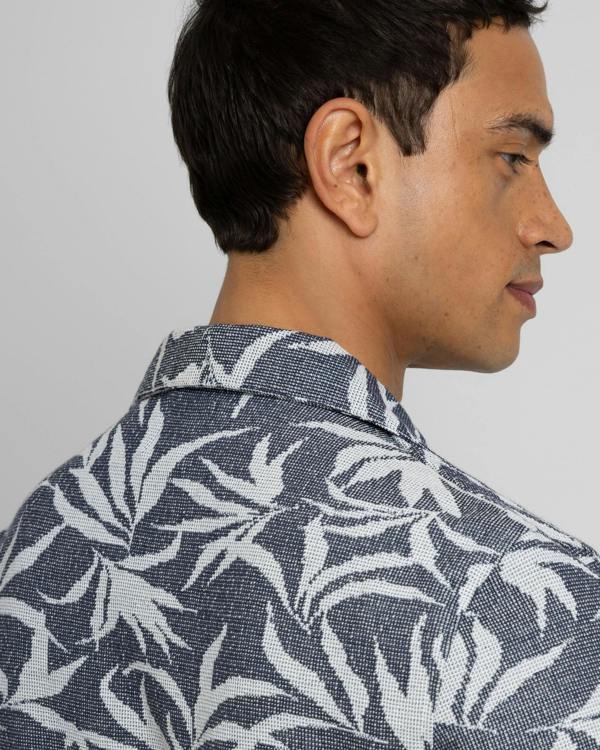 Steel & Jelly Oval - Leaf Jacquard Short Sleeve Shirt
