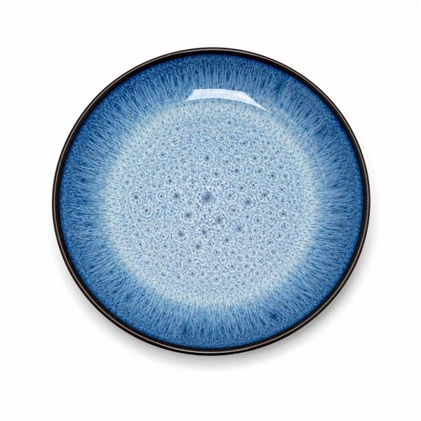 Blue Reactive Glaze Ceramic Side Plate