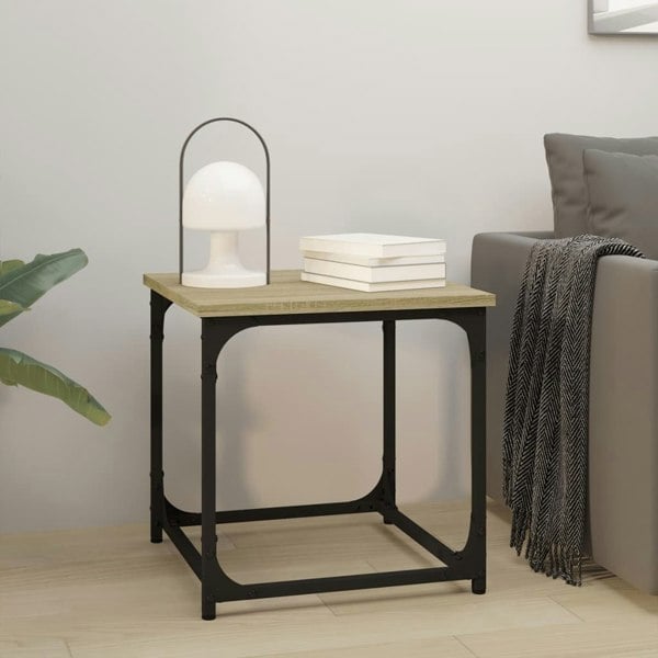 Berkfield Side Table Sonoma Oak 40x40x40 cm Engineered Wood