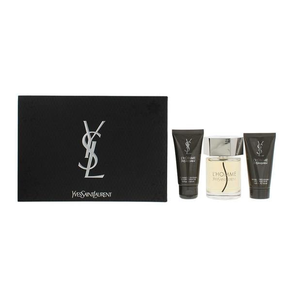 Yves Saint Laurent L'Homme Eau de Toilette 100ml, Shower Gel 50ml + Aftershave Balm 50ml Gift Set for Him
