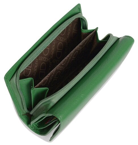 SADDLER Compact Trifold Leather Purse "Eleanor" – Handmade by Saddler | RFID Protected & Gift Boxed | 10 Card Slots & Rear Zip Coin Pocket