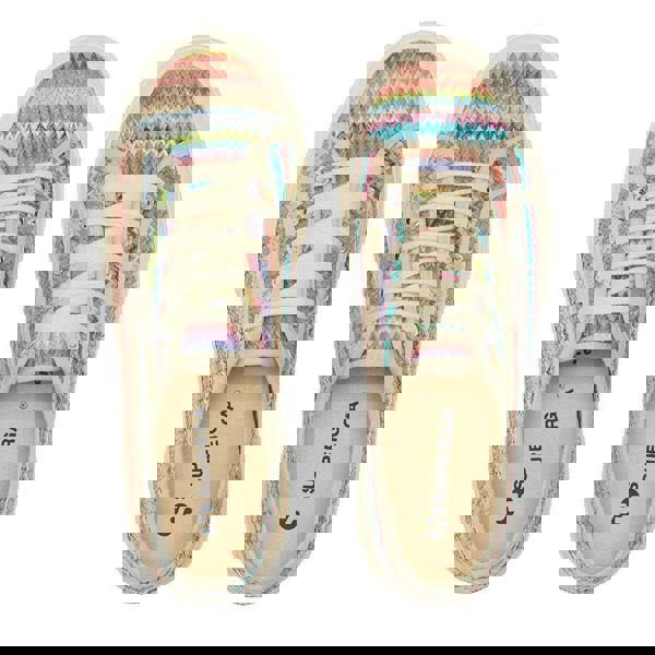 Superga Womens/Ladies 2750 Herringbone Raffia Trainers - Multicoloured - 