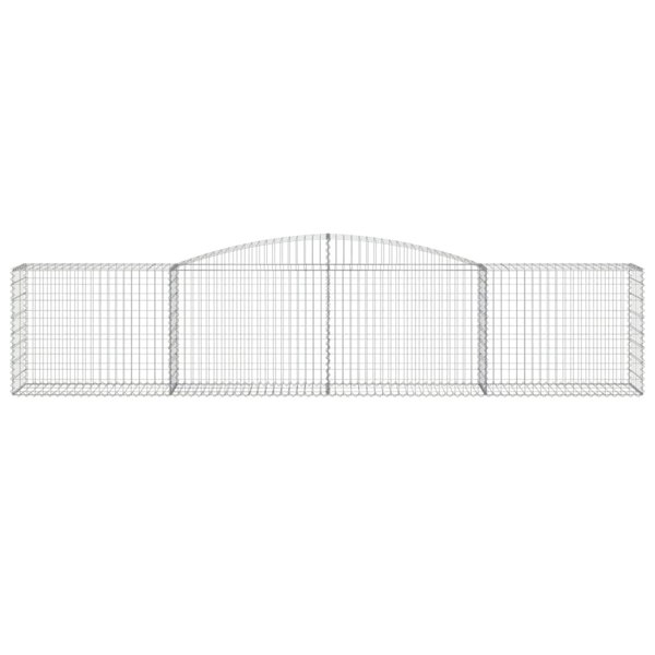 Berkfield Arched Gabion Basket 400x50x80/100 cm Galvanised Iron
