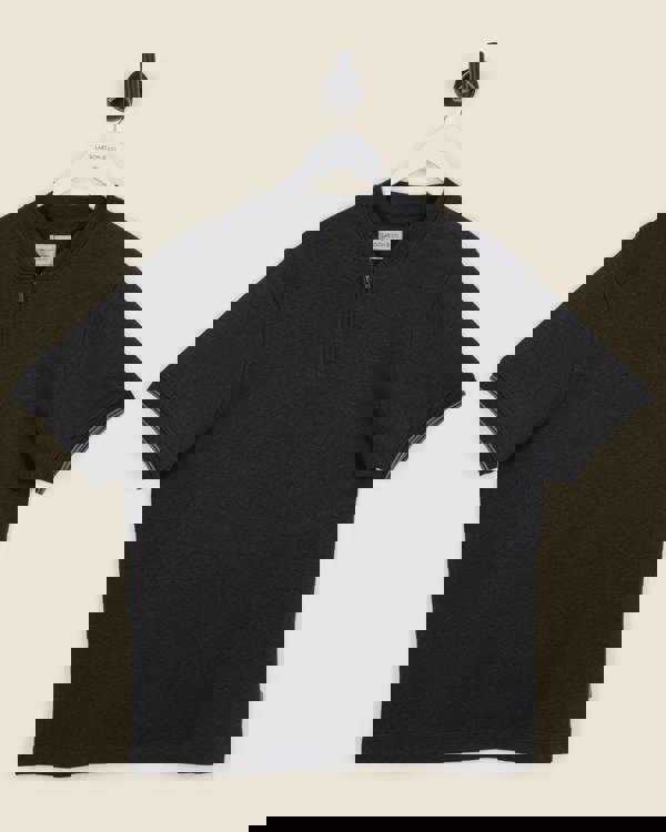 Larsson & Co Heavy T-Shirt With Baseball Collar