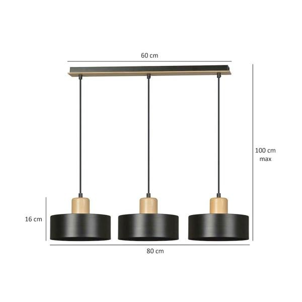 Emibig TORIN Pendant lamp  3 x E27 Black