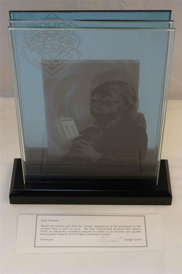 Doctor Who - Etched Glass Display of William Hartnell by Dapol (1999) SCARCE