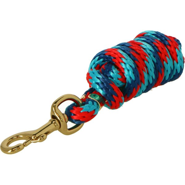 Shires Topaz Horse Lead Rope - Navy/Red/Turquoise