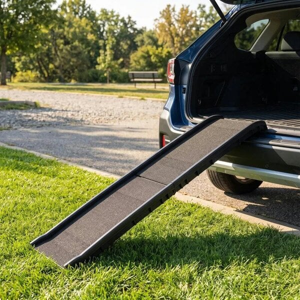 Foldable Dog Ramp with Frosted Anti-slip Surface, Portable & Lightweight, for Cars, Home, 155 x 38.5 x 15.5 cm