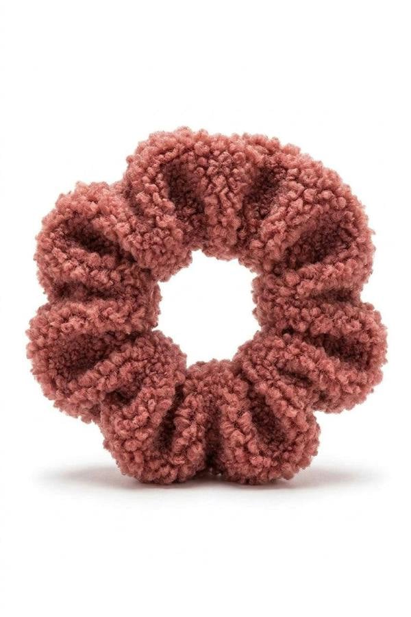 Ola Teddy Style Hair Scrunchie - Brown_wb